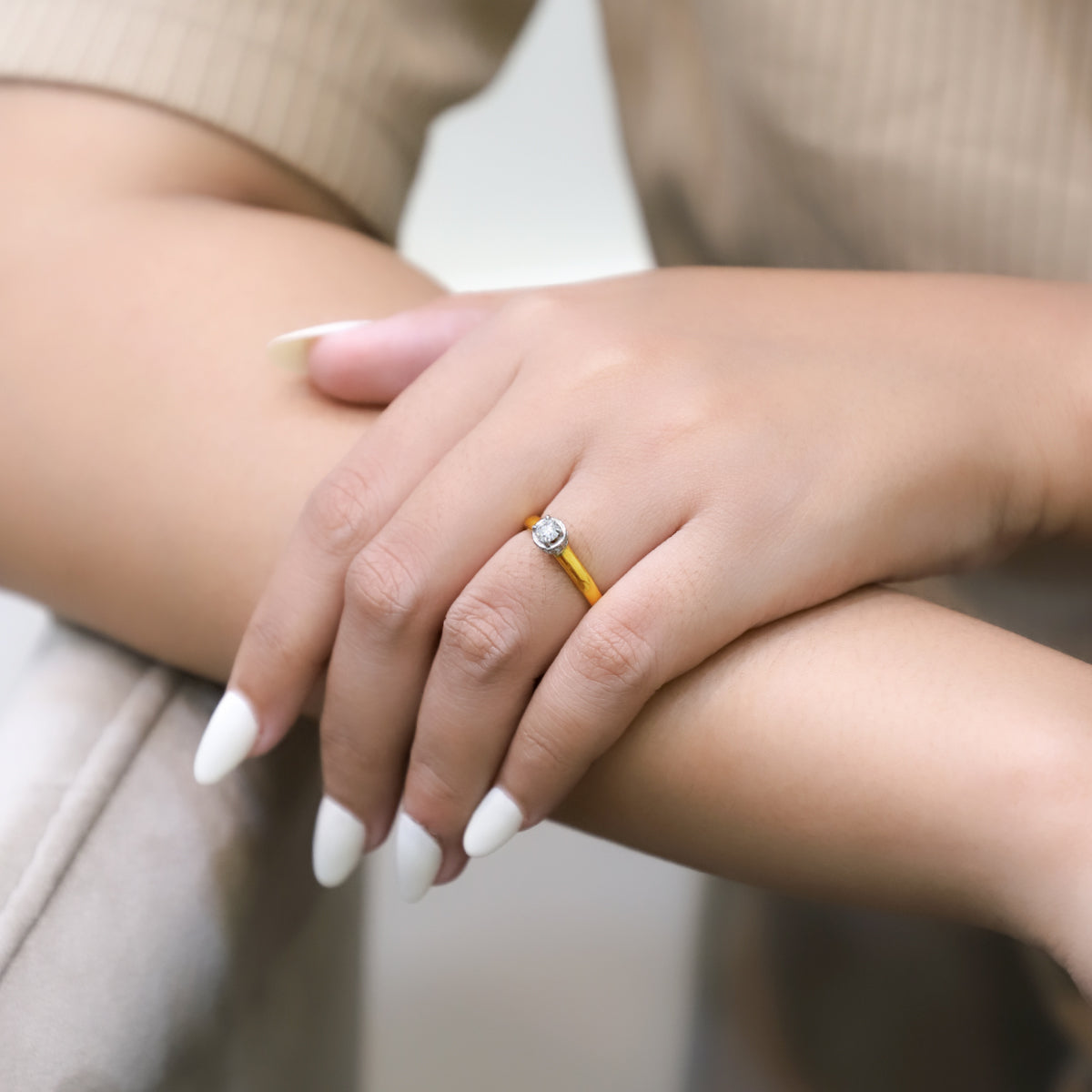 Solitaire Bezel Ring