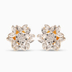 2ထပ်ခြယ်ပန်းပွင့်စိန် | Full Bloom Earrings