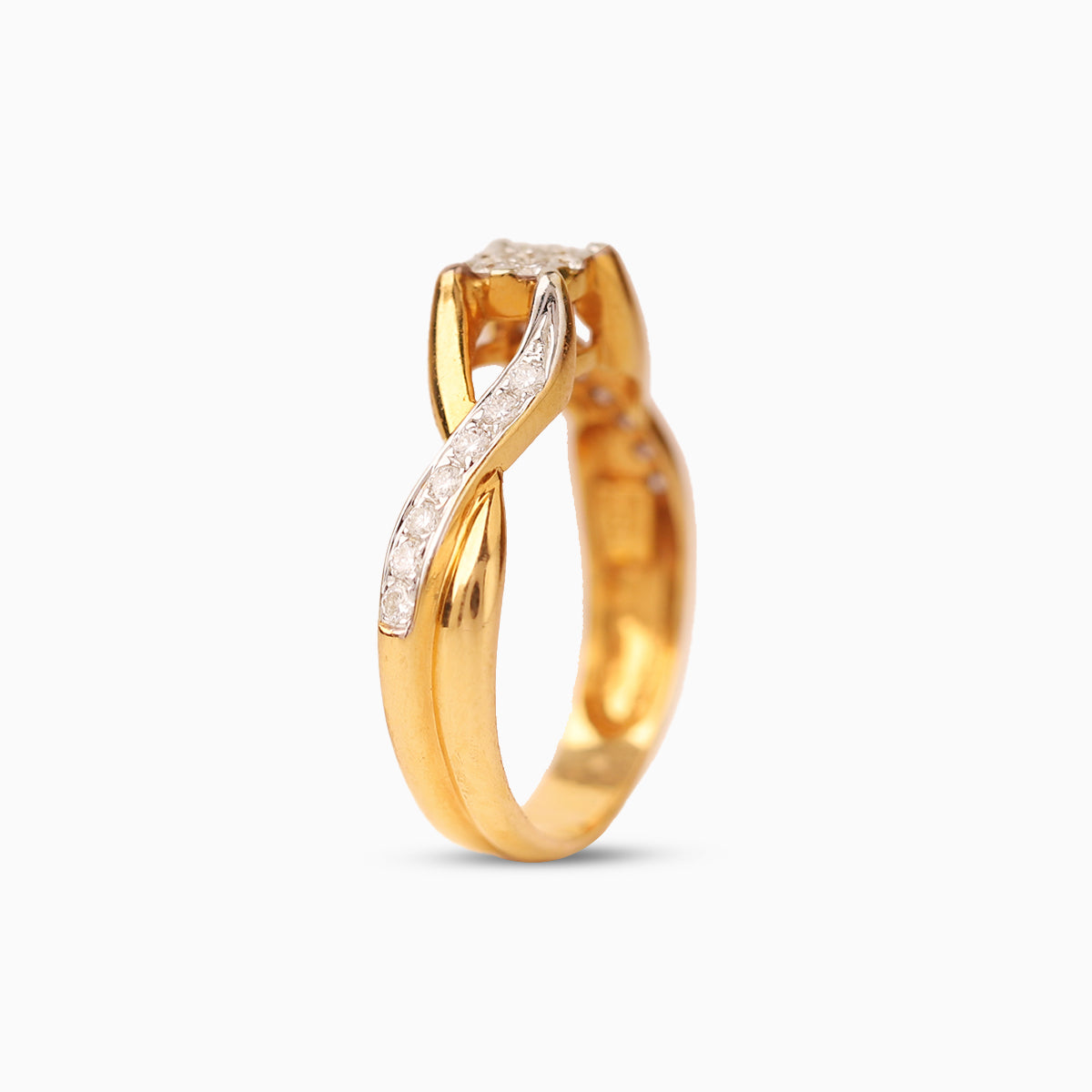 အလယ်လေးထောင့် ခြယ်၂ပင်လိမ် | Art Floral RIng