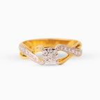 အလယ်လေးထောင့် ခြယ်၂ပင်လိမ် | Art Floral RIng